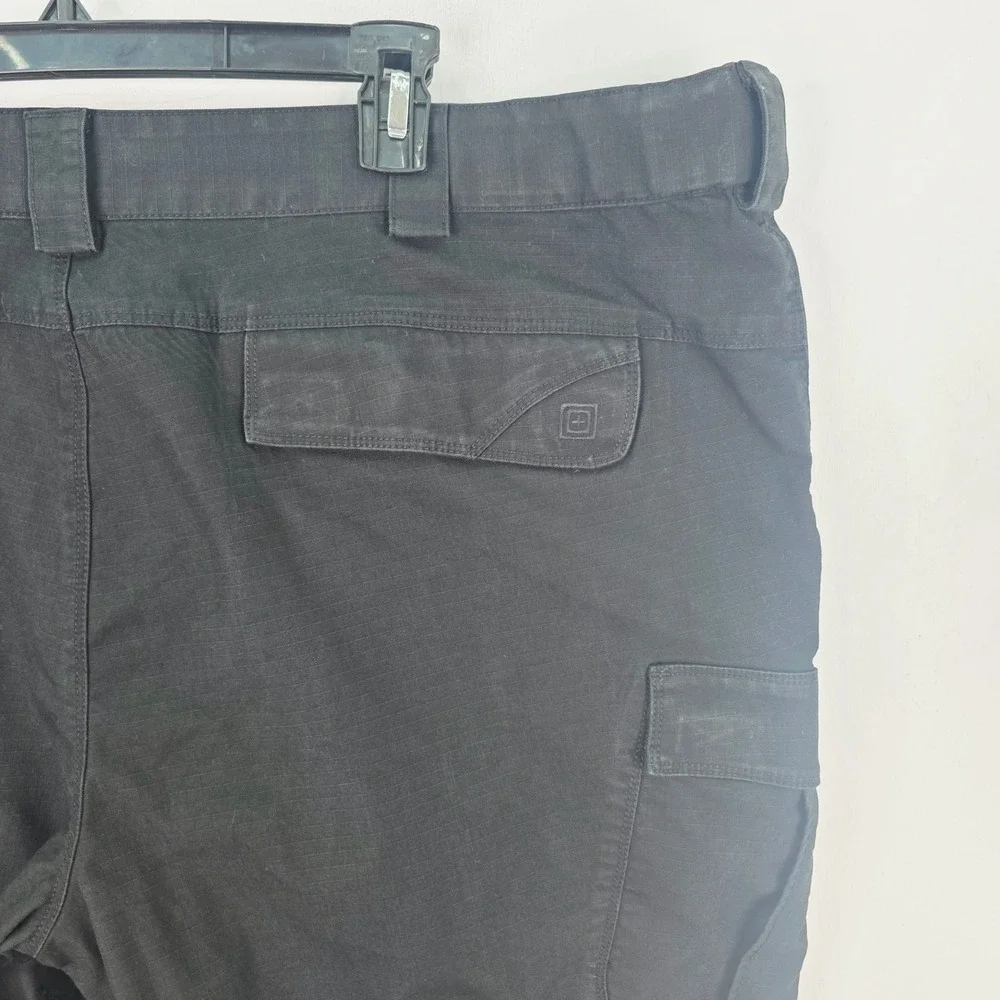 5.11 Tactical Mens 46 (Fit 44x27) Black Ripstop Stryke Cargo Pants Straight Leg